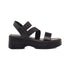 Sandali neri da donna con zeppa 5 cm Lora Ferres, Donna, SKU w043000623, Immagine 0